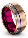 Wedding Rings for Husband and Boyfriend 18K Rose Gold