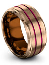 Special Wedding Band Tungsten Engagement Male Rings 18K Rose Gold and Gunmetal - Charming Jewelers