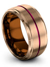 Carbide Tungsten Wedding Band Promise Band Tungsten 18K Rose Gold Gunmetal - Charming Jewelers