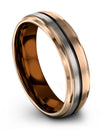18K Rose Gold Wedding Bands Set His and Boyfriend One of a Kind Bands Guy - Charming Jewelers
