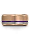Lady Promise Band Tungsten 18K Rose Gold Purple Tungsten 18K Rose Gold Purple - Charming Jewelers