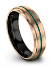 18K Rose Gold Wedding Ring Engraved Tungsten Ring for Mens Graduate Matching - Charming Jewelers