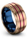 Wedding Ring for Woman&#39;s 18K Rose Gold Tungsten Carbide Engagement Man Band 18K - Charming Jewelers