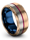 Simple Wedding Ring for Male Tungsten Carbide Wedding Rings Sets 18K Rose Gold - Charming Jewelers