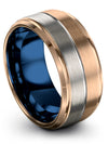 Unique 18K Rose Gold Womans Wedding Rings Tungsten Matching Bands for Couples - Charming Jewelers