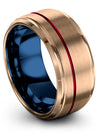Wedding Bands Sets Tungsten Wedding Ring Men 18K Rose Gold 18K Rose Gold - Charming Jewelers
