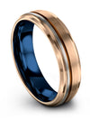 18K Rose Gold 6mm Anniversary Ring Carbide Tungsten Wedding Bands Custom - Charming Jewelers