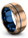 Brushed Wedding Band Matching Tungsten Band 18K Rose Gold 10mm 15 Year Band - Charming Jewelers