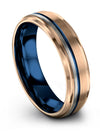 Tungsten and 18K Rose Gold Promise Band for Female Tungsten 6mm Promise Ring - Charming Jewelers