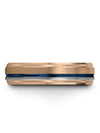 Solid Wedding Bands Engagement Band for Mens Tungsten Matching 18K Rose Gold - Charming Jewelers