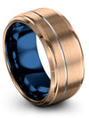 Wedding Rings Plain Tungsten Ring Medium 18K Rose Gold Bands Scientist Fiance - Charming Jewelers