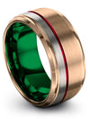 Unique Wedding Rings for Men Wedding Rings for Guys Tungsten 18K Rose Gold I - Charming Jewelers