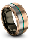 Anniversary Ring 18K Rose Gold and Gunmetal Tungsten Womans Wedding Band Cute - Charming Jewelers