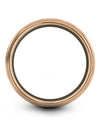 10mm Black Line Promise Band 18K Rose Gold Plated Tungsten Bands for Guys - Charming Jewelers