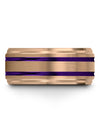Wedding Band Sets Men Tungsten Bands for Man Engravable Best 18K Rose Gold Band - Charming Jewelers
