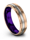 Wedding Band for Male 18K Rose Gold Set Engravable Tungsten Band for Womans - Charming Jewelers