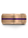 Wedding Rings Sets for Him and Wife 18K Rose Gold Tungsten Bands for Man 10mm - Charming Jewelers