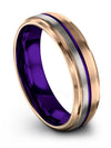 18K Rose Gold Plain Wedding Band 18K Rose Gold Tungsten Ring for Woman&#39;s - Charming Jewelers