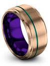 18K Rose Gold Plated Wedding Bands Set Tungsten Carbide 18K Rose Gold Bands - Charming Jewelers
