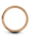 18K Rose Gold Plated Wedding Bands for Female Wedding Rings for Guys Tungsten - Charming Jewelers