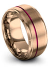 18K Rose Gold Promise Band Bands for Mens Cute Wedding Ring Promise Band - Charming Jewelers