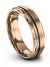 18K Rose Gold Matching Wedding Ring Engraved Tungsten
