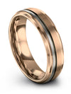 Plain Male Promise Ring Polished Tungsten Band 18K Rose Gold Womans Rings - Charming Jewelers