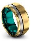 Matching Wedding Bands Him and Boyfriend Engraved Tungsten Ring for Man 18K - Charming Jewelers