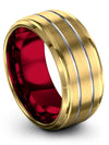 18K Yellow Gold and Grey Wedding Rings Lady 18K Yellow Gold
