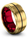Carbide Tungsten Promise Ring for Guy 18K Yellow Gold Tungsten Engagement - Charming Jewelers