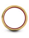 Guy Slim Wedding Rings Men&#39;s 18K Yellow Gold Ring Tungsten Promise Ring Men - Charming Jewelers