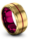 Wedding Matching Ring Tungsten 18K Yellow Gold Guy Bands 18K Yellow Gold Ring - Charming Jewelers
