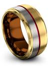 Matching Couple Anniversary Band Common Tungsten Rings 10mm 7th Line Rings 10mm - Charming Jewelers