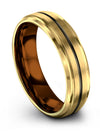 6mm Gunmetal Line Ladies Wedding Rings Wedding Band for Men&#39;s Tungsten 18K - Charming Jewelers