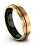 6mm Anniversary Ring for Men's 18K Yellow Gold Tungsten