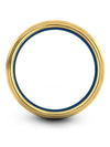 Matching Wedding Band 18K Yellow Gold Tungsten Ring Matte 18K Yellow Gold Ring - Charming Jewelers
