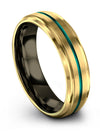 Him and Wife Wedding Rings Sets Male Tungsten Wedding Bands Polished 18K Yellow - Charming Jewelers