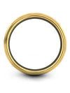 Guys Finger Bands 18K Yellow Gold Wedding Bands for Men&#39;s Tungsten Carbide Mom - Charming Jewelers