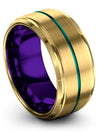 Female Promise Rings Tungsten 18K Yellow Gold Female Engraved Tungsten Ring - Charming Jewelers