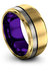 Lady 18K Yellow Gold Promise Rings Tungsten 18K Yellow Gold