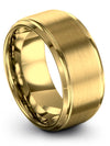 Wedding Rings Sets Her and Him Tungsten Wedding Band for Couples 18K Yellow - Charming Jewelers