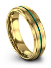Couple Wedding Rings Set 18K Yellow Gold Tungsten Band Wedding 18K Yellow Gold - Charming Jewelers