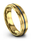 18K Yellow Gold Band Wedding Rings for Men Lady Wedding