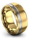 Affordable Wedding Bands Sets Woman&#39;s Wedding Ring Tungsten Carbide 18K Yellow - Charming Jewelers