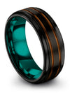 8mm Wedding Band for Man Brushed Tungsten Bands for Woman