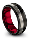 Engagement Woman and Wedding Bands Woman Tungsten Wedding Band Polished Black - Charming Jewelers