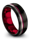 Wedding Ring Black Female Tungsten Promise Bands for Man Female Man Rings Sets - Charming Jewelers