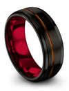 Black Wedding Sets Tungsten Black Lady Ring 8mm Ring Black Band Personalized - Charming Jewelers