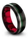Black Wedding Band Set for Her Rings Tungsten Buddhism Band Mens Personalized - Charming Jewelers