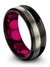 Black Men Wedding Rings Set Tungsten Carbide Wedding Ring Black Tungsten Ring - Charming Jewelers